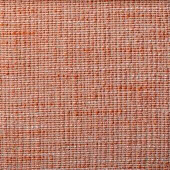 Avenida fabric sample, orange-rust woven textile, dense grid pattern with beige threads, nubby texture, ea55 collection, Bonaldo fabrics.